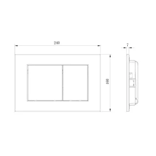 Клавиша смыва Boheme 650/2-MG золото матовое